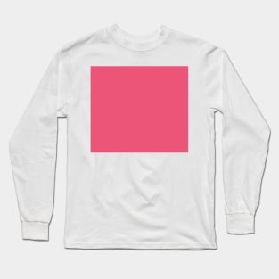 Pink Punch Plain Solid Color Long Sleeve T-Shirt